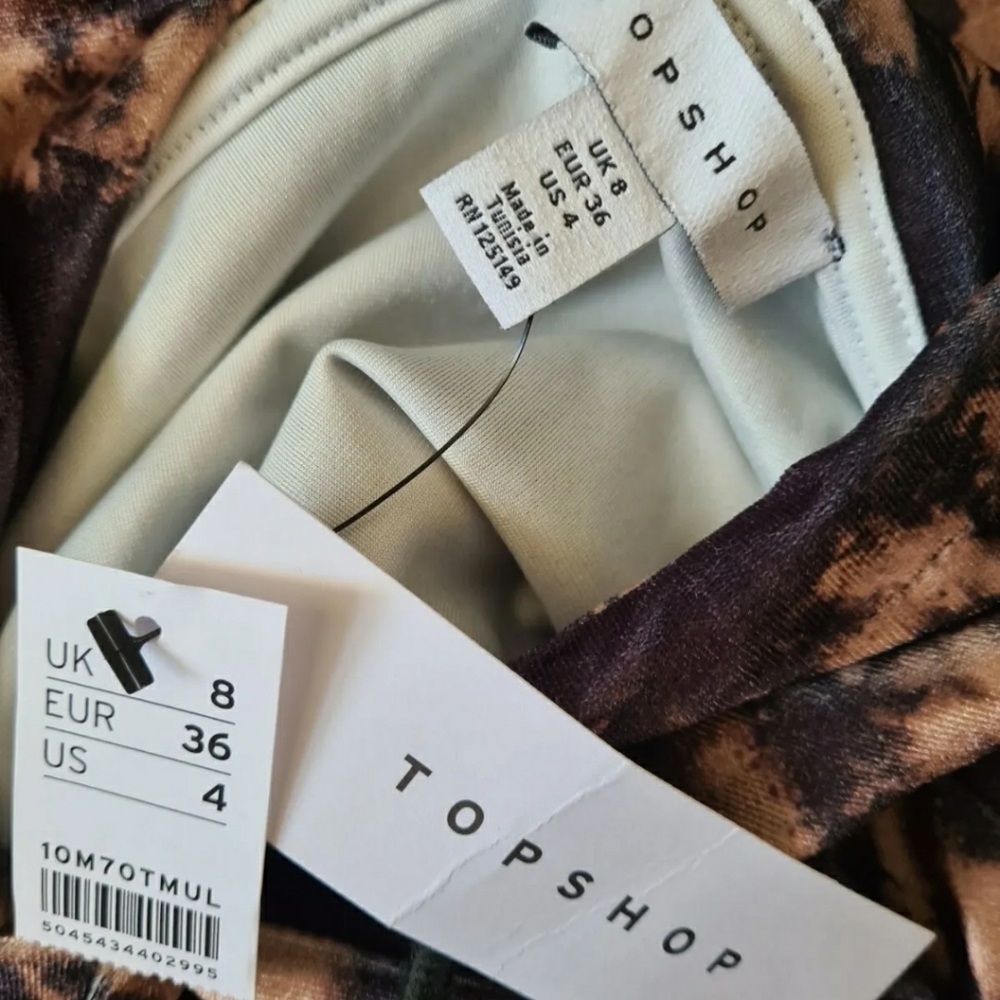 Topshop black camel hoodie size 8 oversize hooded top mini dress sweatshirt NWT - Picture 6 of 7